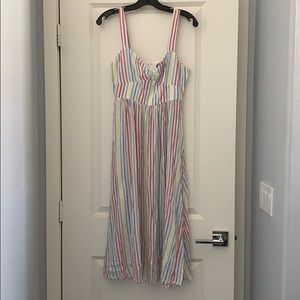 Forever 21 pastel rainbow midi dress
